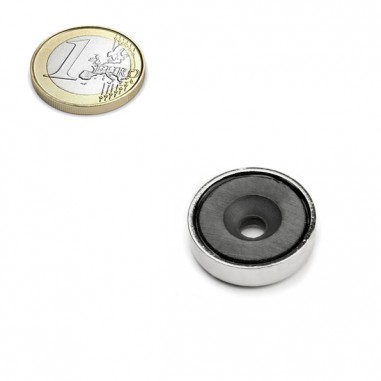 BASE MAGNÉTICA FERRITA Ø 25 mm AVELLANADA