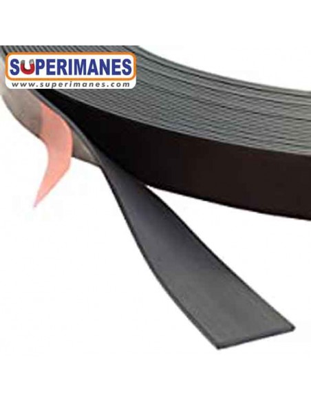 CINTA MAGNÉTICA ADHESIVA 12,5 mm GROSOR 1,5 mm TRANSPARENTE