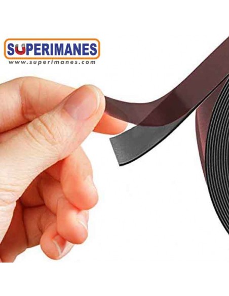 CINTA MAGNÉTICA ADHESIVA 12,5 mm GROSOR 1,5 mm TRANSPARENTE