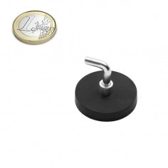BASE MAGNÉTICA NEODIMIO Ø 31 mm GOMA NEGRA GANCHO L