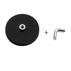 BASE MAGNÉTICA NEODIMIO Ø 43 mm GOMA NEGRA GANCHO L 2