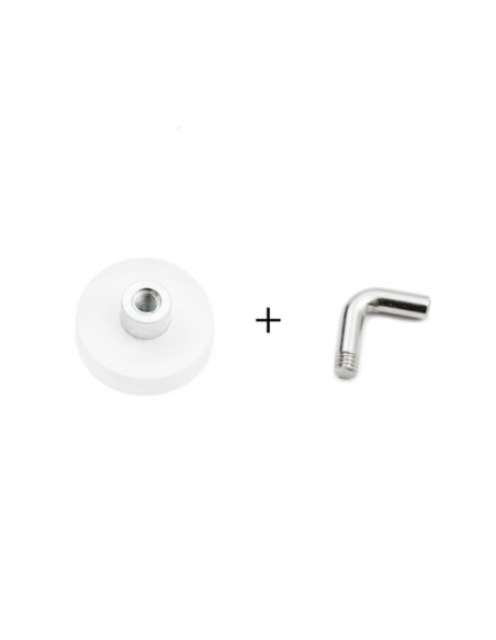 BASE MAGNÉTICA NEODIMIO Ø 22 mm GOMA BLANCA GANCHO L