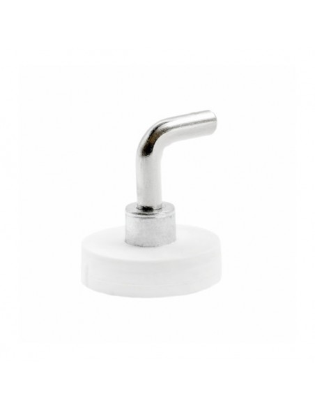 BASE MAGNÉTICA NEODIMIO Ø 22 mm GOMA BLANCA GANCHO L