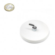BASE MAGNÉTICA NEODIMIO Ø 66 mm GOMA BLANCO GANCHO L