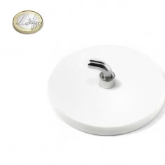 BASE MAGNÉTICA NEODIMIO Ø 88 mm GOMA BLANCA GANCHO