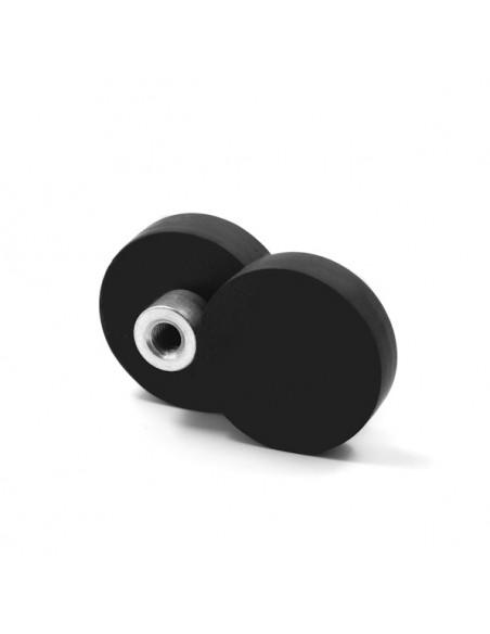 BASE MAGNÉTICA NEODIMIO Ø 22 mm GOMA NEGRA HEMBRILLA