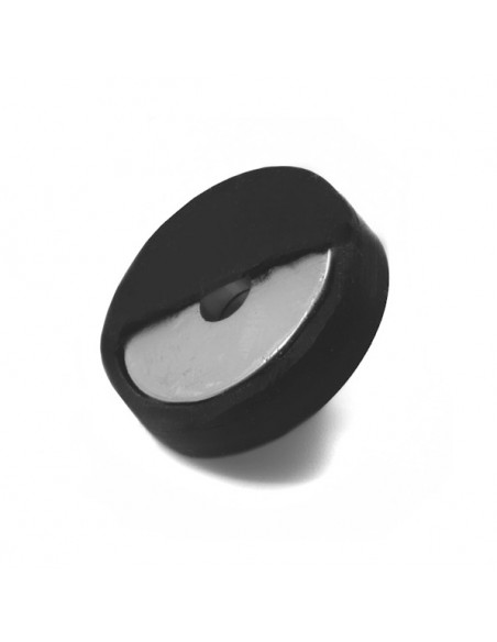 BASE MAGNÉTICA NEODIMIO Ø 22 mm GOMA NEGRA HEMBRILLA