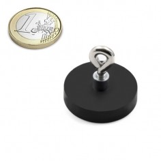 BASE MAGNÉTICA NEODIMIO Ø 31 mm GOMA NEGRA HEMBRILLA