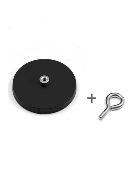 BASE MAGNÉTICA NEODIMIO Ø 66 mm GOMA NEGRA HEMBRILLA