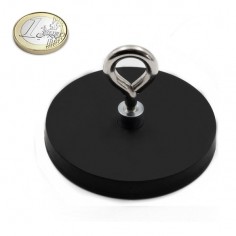 BASE MAGNÉTICA NEODIMIO Ø 66 mm GOMA NEGRA HEMBRILLA