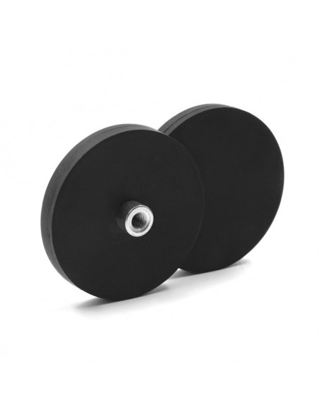 BASE MAGNÉTICA NEODIMIO Ø 66 mm GOMA NEGRA HEMBRILLA