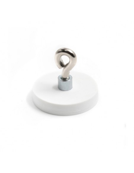 BASE MAGNÉTICA NEODIMIO Ø 31 mm GOMA BLANCA HEMBRILLA