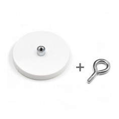 BASE MAGNÉTICA NEODIMIO Ø 66 mm GOMA BLANCA HEMBRILLA 2