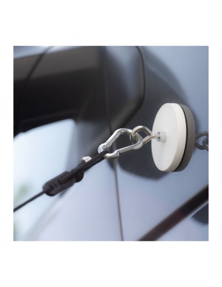 BASE MAGNÉTICA NEODIMIO Ø 66 mm GOMA BLANCA HEMBRILLA