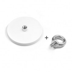 BASE MAGNÉTICA NEODIMIO Ø 88 mm GOMA BLANCA HEMBRILLA 2