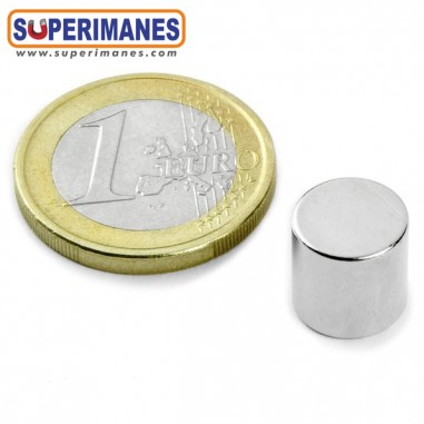 IMÁN SAMARIO DISCO Ø 10x10 mm NIQUELADO SD-10-10-NI