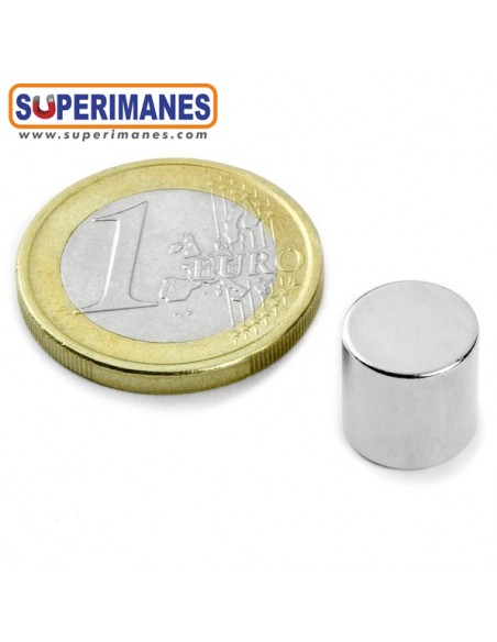 IMÁN SAMARIO DISCO Ø 10x10 mm NIQUELADO SD-10-10-NI