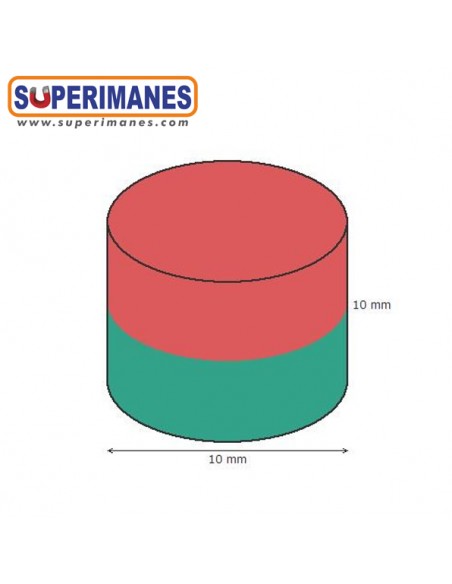 IMÁN SAMARIO DISCO Ø 10x10 mm NIQUELADO SD-10-10-NI