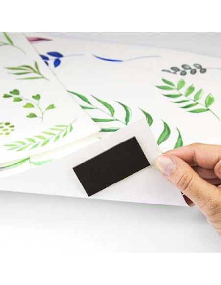 RECTANGULO MAGNÉTICO ADHESIVO 70x20 mm 75 uds. (lámina 350x300mm)