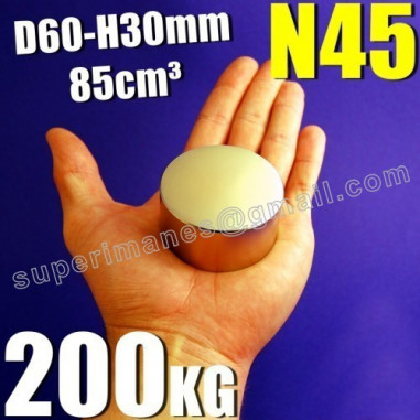 IMÁN NEODIMIO 60x30mm N45