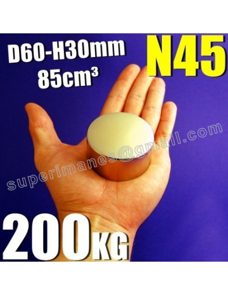 IMÁN NEODIMIO 60x30mm N45