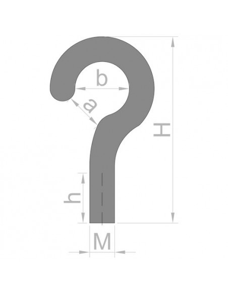 GANCHOS ROSCA MÉTRICA 4 mm (GM-4)