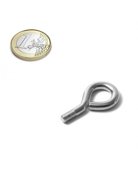 Hembrillas con rosca M5 metálico - Moneda euro