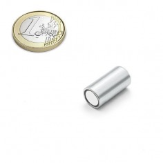 Base magnética neodimio cilíndrica 10x20 mm revestimiento liso (BMCP-10)