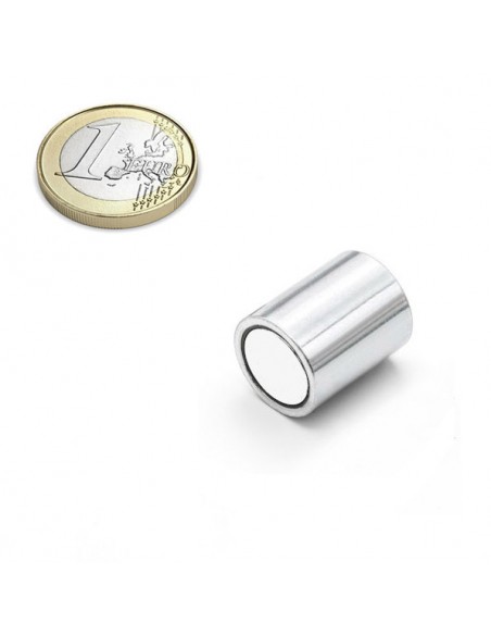 BASE MAGNÉTICA NEODIMIO CILÍNDRICA 16x20 mm LISO (BMCP-16)
