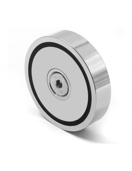 Base magnética neodimio Ø 66 mm avellanada - Perfil