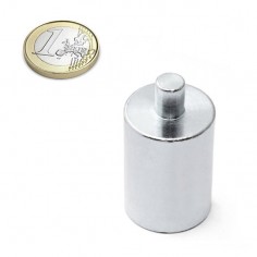 Base magnética neodimio cilíndrica 25x45 mm vástago liso Ø8mm (BMCL-25) - comparativa