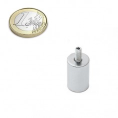 Base magnética neodimio cilíndrica 13x28 mm M4 roscado (BMCL-13) - plano