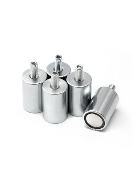 Base magnética neodimio cilíndrica 13x28 mm M4 roscado (BMCL-13) - varios