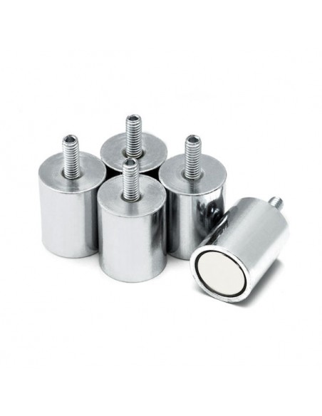 Base magnética neodimio cilíndrica 16x30 mm M4 roscado (BMCL-16) - varios