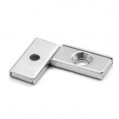 Base magnética neodimio 25x13x04 mm 1taladro plana - comparativa 2