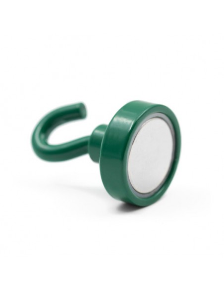Base magnética neodimio Ø 16 mm gancho verde - perfil