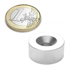 Imán neodimio para atornillar 22x10mm avellanado A-22-10-AV