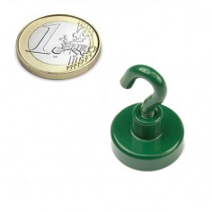 Base magnética neodimio Ø 20 mm gancho verde - comparativa
