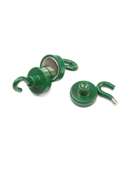 Base magnética neodimio Ø 20 mm gancho verde - varios
