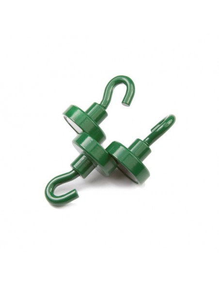 Base magnética neodimio Ø 20 mm gancho verde