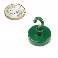 Base magnética neodimio Ø 25 mm gancho verde - comparativa