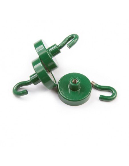 Base magnética neodimio Ø 25 mm gancho verde - varios