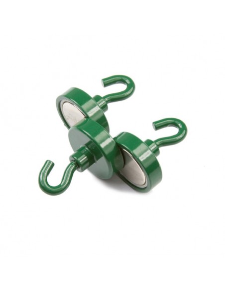 Base magnética neodimio Ø 25 mm gancho verde - varios perfil