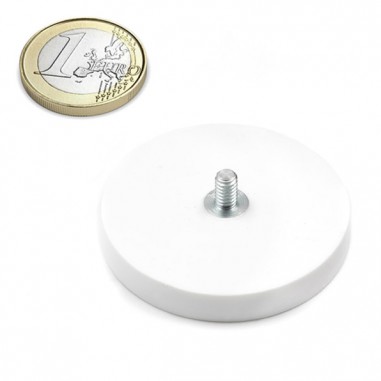 Imán goma blanca vástago rosca Ø 43 MM - Comparativa