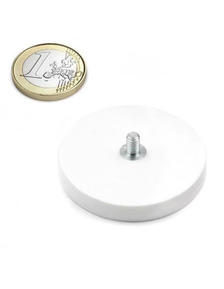 Imán goma blanca vástago rosca Ø 43 MM - Comparativa