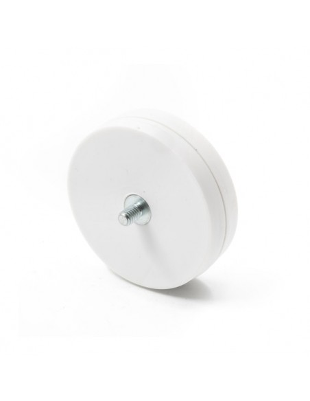 Imán goma blanca vástago rosca Ø 43 MM - Perfil