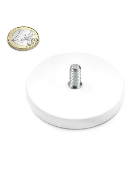 Imán goma blanca vástago rosca Ø 66 MM - Comparativa