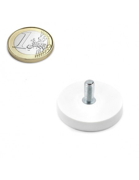 Imán goma blanca vástago rosca Ø 31 MM - Comparativa