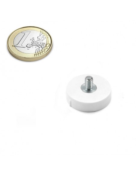 Imán goma blanca vástago rosca Ø 22 MM - Comparativa