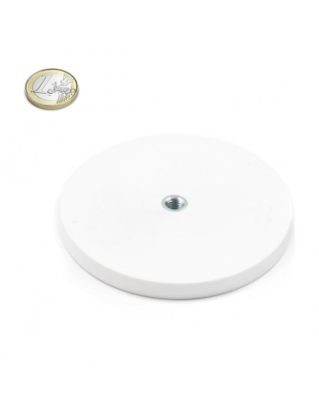 Imán goma blanca interior Ø 88 MM - Euro
